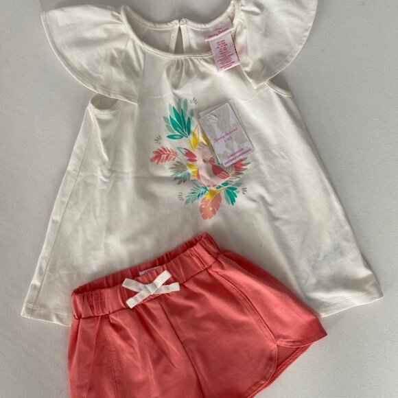 Tommy Bahama Bird/Flower Print Baby Set 18M
